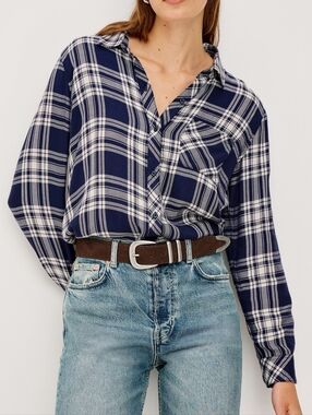 Rails Hunter long sleeve plaid button-down shirt